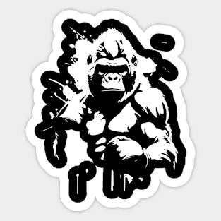 gorilla boxing Sticker